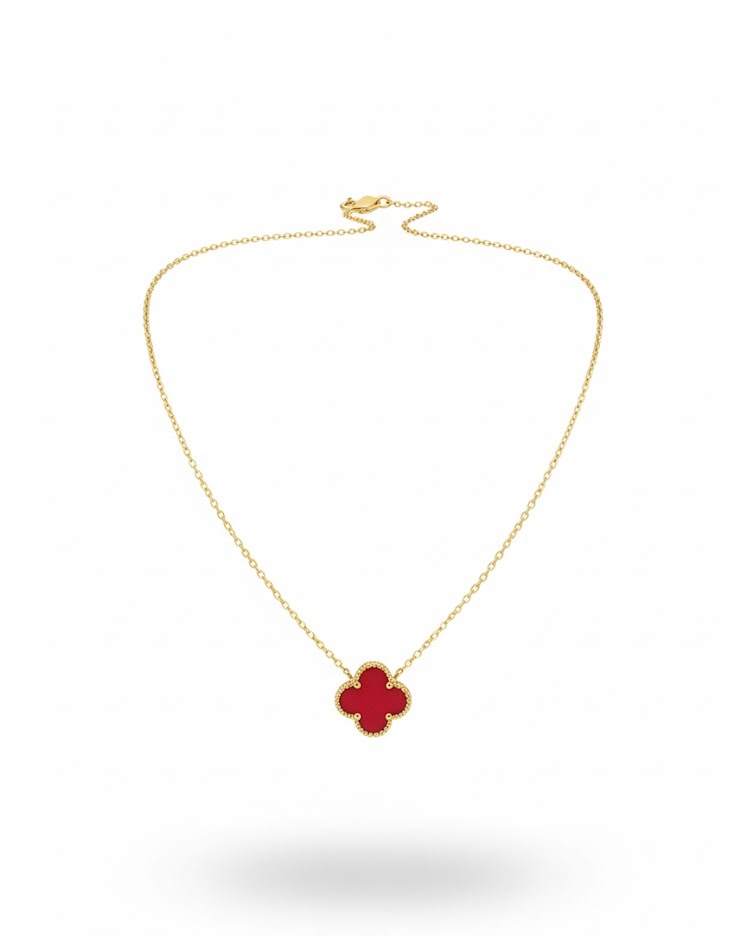 BYEZO 14K 2,28GR KIRMIZI ONE CLEEF KOLYE